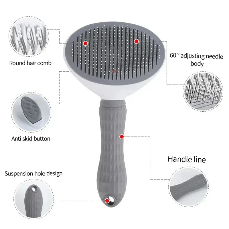Self-Cleaning Pet Grooming Brush for Dogs & Cats 🐶🐱🪮✨ petbloomstore