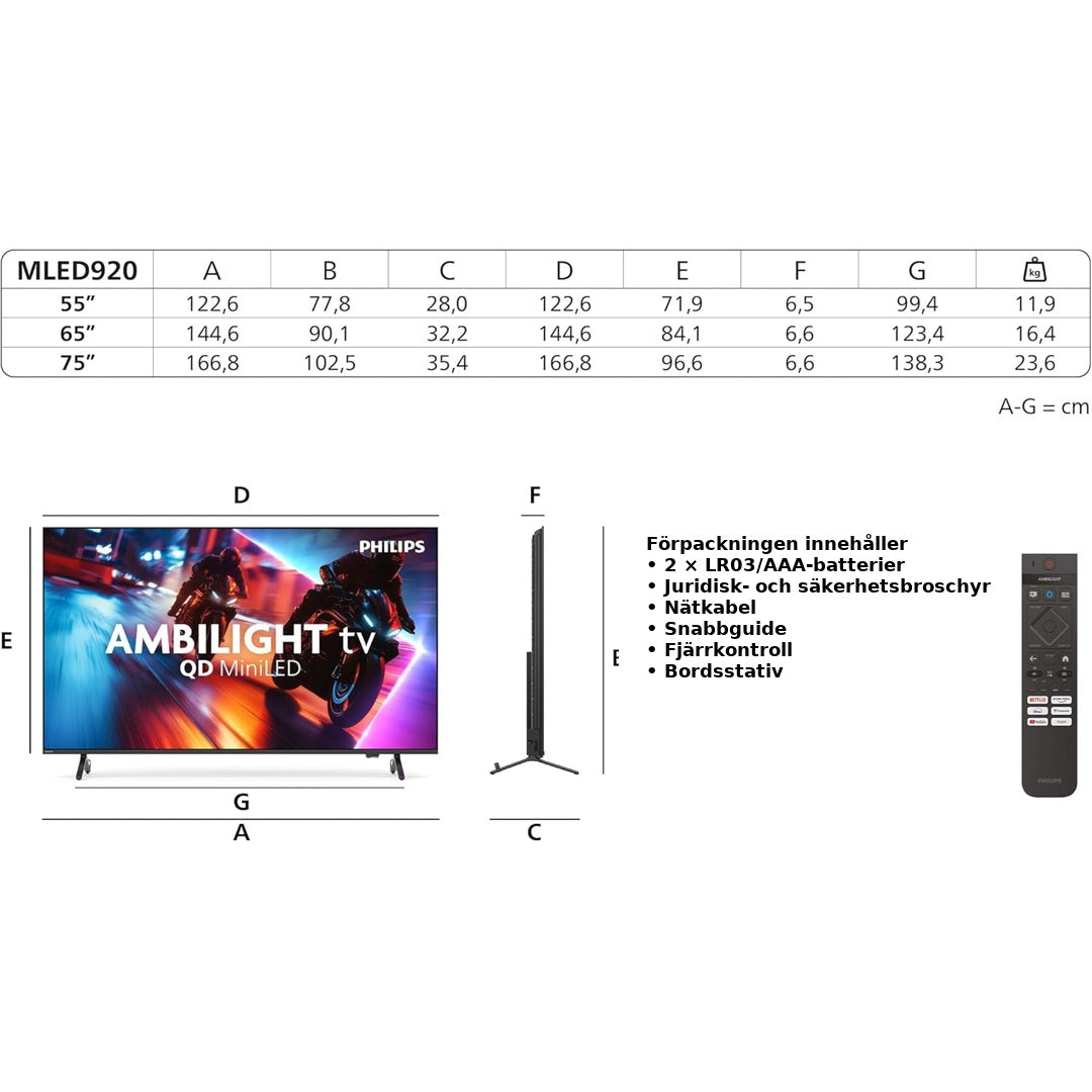 Philips 75’’  4K LED Smart TV Luxuriousx